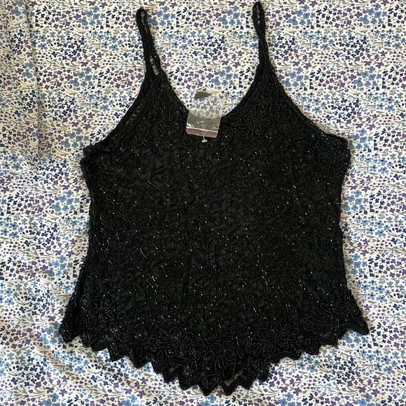 Sheer Beaded Top NEW - Picture 3 of 3